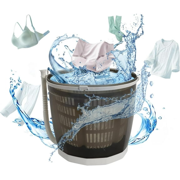 Mini Portable Washing Machine and Dryer,2 in 1 Manual Washing Machine for Clothes Spin Dryer Mini Traveling Outdoor Washing Machine Non-Electric Compact Washer Spin Dryer for RV Travel