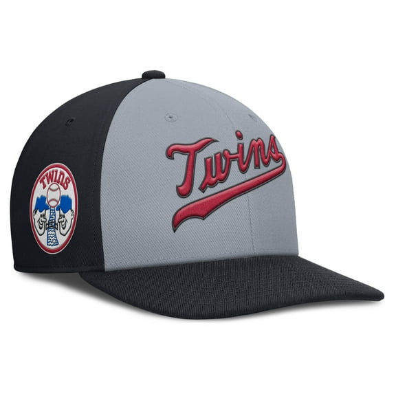 Men's Nike Gray/Navy Minnesota Twins Pro Performance Snapback Hat