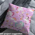 thumbnail image 2 of Castle Fairy Cartoon Unicorn Fabric by the Yard 3 Yards for Girls,Chic Flower Sewing Fabric,Rainbow Stars Fabric for Sewing,Ultra Soft Home Decor, 2 of 6