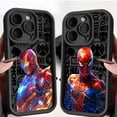 thumbnail image 2 of Marvel funda de teléfono de silicona líquida para Apple, carcasa trasera de parachoques, Iron Man, Spiderman Art, 11, 12, 13, 14, 15 Pro Max, 16 Plus, 2 of 5