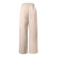 thumbnail image 3 of RUTAYY Women's Pants Wide Leg Mid Rise Solid Color Loose Fit Casual Everyday Wear with Pocket Trendy Vibrant Trousers, 3 of 6