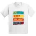 thumbnail image 3 of Inktastic Eat Sleep Jiu Jitsu Repeat Youth T-Shirt, 3 of 5