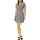 thumbnail image 2 of Vestido Casual Elástico de Manga Corta con Cuello Contrastante para Mujeres CHIC XL Púrpura, 2 of 6