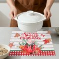 thumbnail image 4 of Placemats Set of 6 Linen Placemats, Washable Kitchen Table Mat, Seasonal Holiday Christmas Place Mats for Party Plaid 17.7*12.6inch, 4 of 6