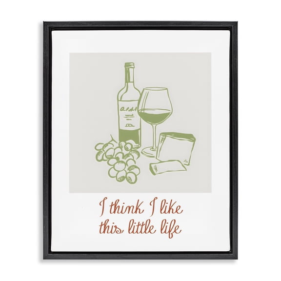 Stupell Industries Modern I Think I Like This Little Life Black Floating Frame Canvas Art, 17 x 21, by The Prints Vibe