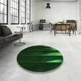 thumbnail image 3 of Ahgly Company Indoor Round Patterned Green Area Rugs, 8' Round, 3 of 6