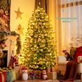 thumbnail image 3 of Costway 8ft App-Controlled Pre-lit Christmas Tree w/ 15 Modes Multicolor Lights, 3 of 12