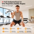 AbahubFit Ropeless Weighted Battle Rope, Portable & Space Saving Home ...