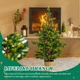 thumbnail image 5 of KAAYEE 2 Pack Artificial Christmas Trees with White Pot,4FT  Xmas Pine Tree with 119 Branch Tips for Holiday Party Office Home, Green, 5 of 7