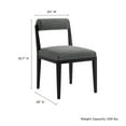 thumbnail image 3 of Side Dining Chair, Dark Gray, Fabric, Wood, Bar Pub Cafe Bistro Dining Kitchen Hospitality Restaurant, Modern Contemporary, HB37374, 3 of 9