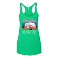 thumbnail image 3 of Wild Bobby, Happy Glamper | Fancy Camping Camper Van Caravan | Nature Lover Tri-Blend Racerback Sleeveless Top, Envy, S, 3 of 5