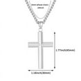 thumbnail image 5 of APSVO Silver Cross Necklaces for Men Boys Stainless Steel Cross Pendant Chain Catholic Religious Christian Birthday First Communion Easter Basket Stuffers Jewelry Gifts Teen Adults Kids Age 20 Inch, 5 of 7