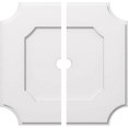 thumbnail image 2 of Ekena Millwork CMP24LE2-02000 24 in. OD x 2 in. ID Square Locke Architectural Grade PVC Contemporary Ceiling Medallion - 2 Piece, 2 of 4