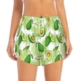 thumbnail image 2 of KLL Avocado And Tropical Palm Leaves Pattern Shorts Women,Athletic Shorts High Waisted Running Shorts Pocket Sporty Short Gym Elastic Workout Shorts-XX-Large, 2 of 7