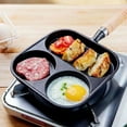 thumbnail image 4 of Cast Iron 3-Cup Eggg Frying Pan with Heat-resistant Handle Omlette Pan Nonstick Decor Supplies, 4 of 10