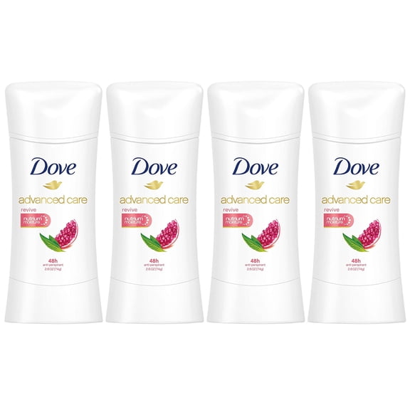 Pack of (4) Dove Advanced Care Antiperspirant, Revive 2.60 Ounces