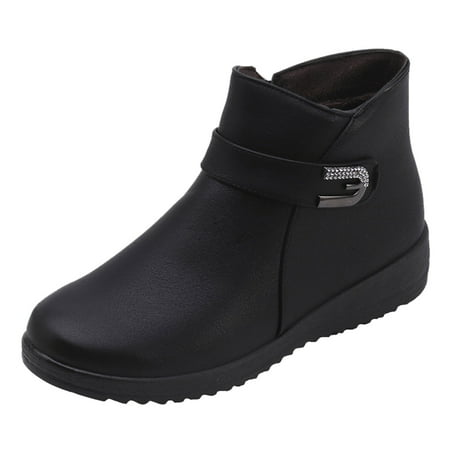 

autumn winter shoes Color Short Zipper Fashion Retro Women s Flat Shoes Breathable Boots Women s Boots