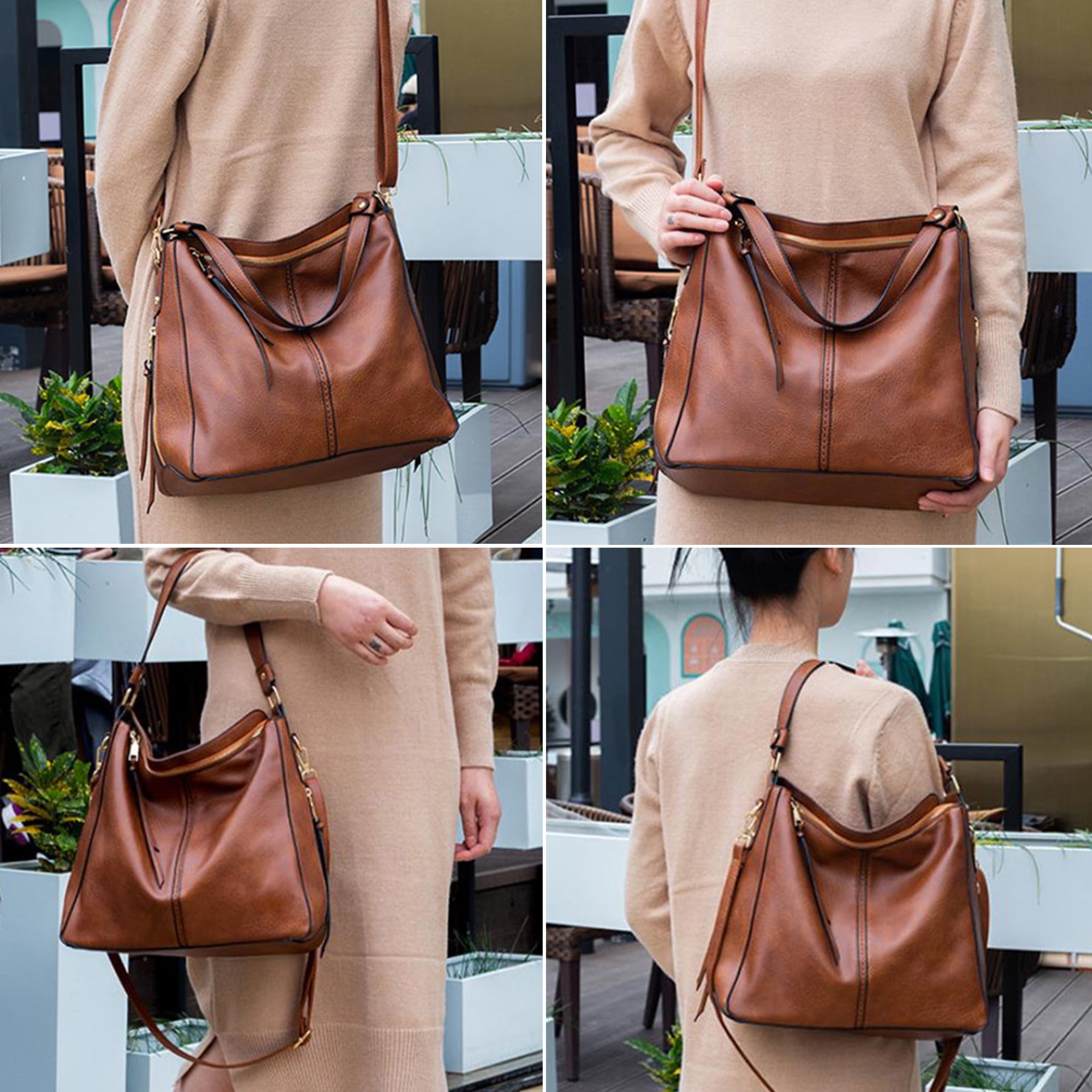 Ablanczoom Crossbody Bag Womens Purse Handbags Large Capacity Messenger Shoulder Bags Women Soft Leather
