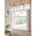 thumbnail image 4 of Autumn Orange Valances for Windows Green Eucalyptus Leaves Sunflower Thanksgiving Kitchen Valance Curtain Rod Pocket Small Curtains for Cafe Bathroom Laundry Basement 42" x 18", 4 of 8