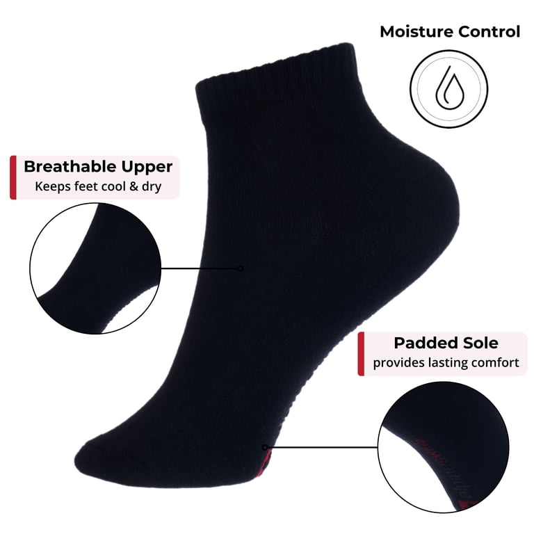 Alpine Swiss Men's Cotton Athletic Quarter Socks 8-Pack photo 3