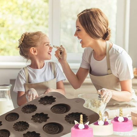 

NIUREDLTD Silicone 15 Different Chocolate Flower-Shaped Cake With 3 Cake Mould