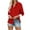 Red, variant on Erwazi Button Down Shirts for Women Dress Shirts Long Sleeve Blouse Casual Solid Office Work Tunic Top