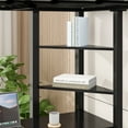 thumbnail image 4 of Bed Frames Loft Bed with Desk, Metal Loft Bed Twin Size, Loft Bed Frame with Desk and Storage Compatible with Boys Girls Teens, Black Bedroom Bed Frame,Adjustable Bed Base, 4 of 15