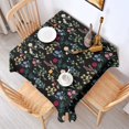 thumbnail image 2 of Pioneer Flower Floral Print Pattern Square Tablecloth,Waterproof Square Table Cover,Wipeable Spillproof Washable Table Cover for Home Kitchen Party Decor 60"x60"(152x152cm), 2 of 6