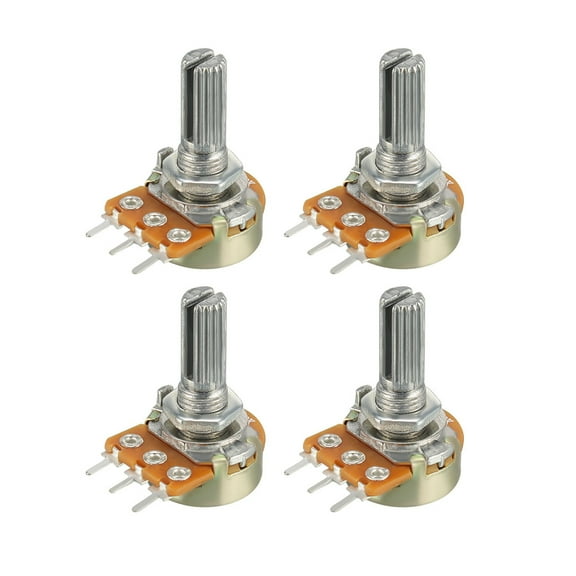 WH148 250K Ohm Variable Resistors Single Coil Potentiometer 4Pcs