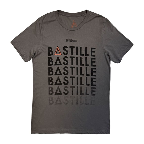 Bastille Adult Repeat Logo Back Print T-Shirt
