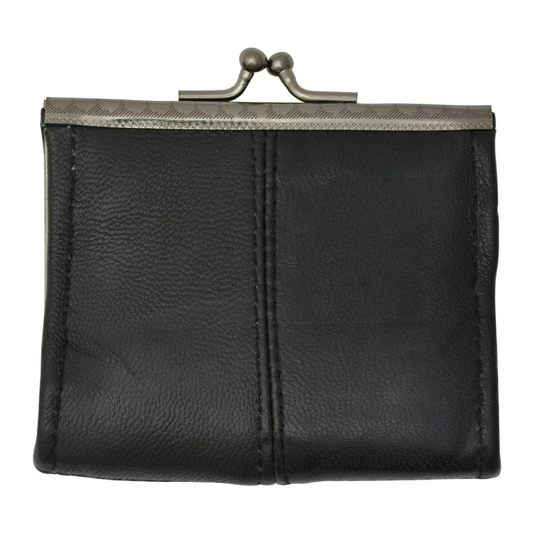 Faux Leather Twist-Lock Coin Purse