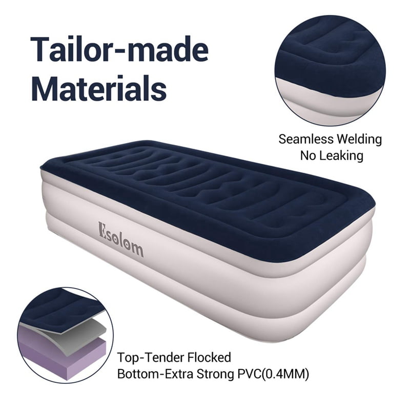 Air Mattress with Built-in Pump - Best Inflatable Airbed - Elevated