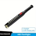 thumbnail image 1 of 1pc Self Defense Security Lights, LED Flashlight With Baton, 4 Mode Adjustable IPX6 Waterproof Flare Rechargeable Torch, Outdoor Camping Fishing Lighting, 1 of 4
