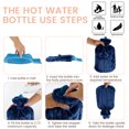 thumbnail image 3 of Muyoka Botella de agua caliente de gran capacidad con funda esponjosa de piel sintética, bolsa de agua caliente suave y cálida, bolsa de agua caliente de goma clásica, gran regalo para mujeres y niñas Muyoka Hogar, 3 of 7