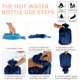 thumbnail image 3 of Muyoka Botella de agua caliente de gran capacidad con funda esponjosa de piel sintética, bolsa de agua caliente suave y cálida, bolsa de agua caliente de goma clásica, gran regalo para mujeres y niñas Muyoka Hogar, 3 of 7