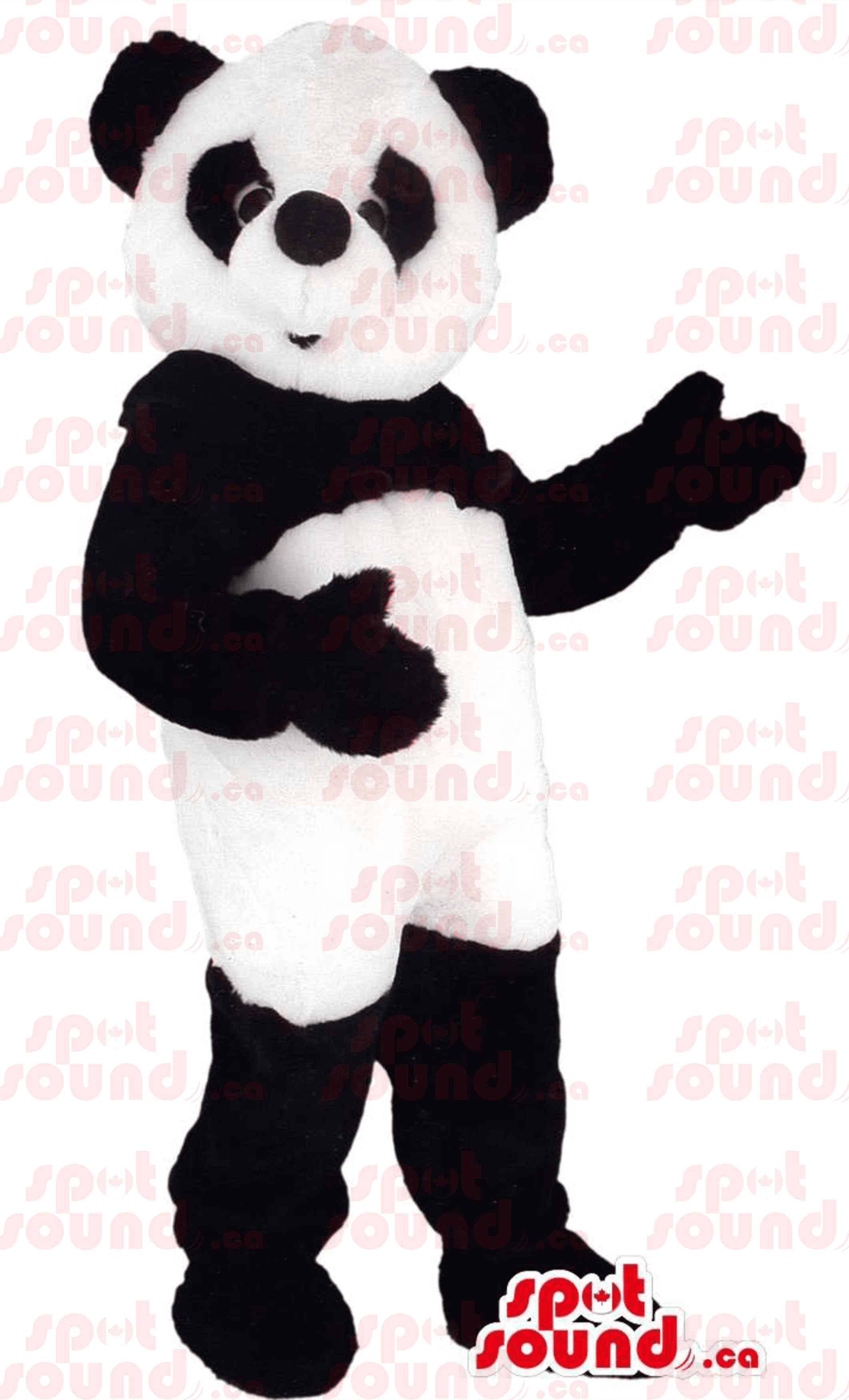 Black And White Customised Animal Panda Bear SPOTSOUND Mascot - Mascot ...