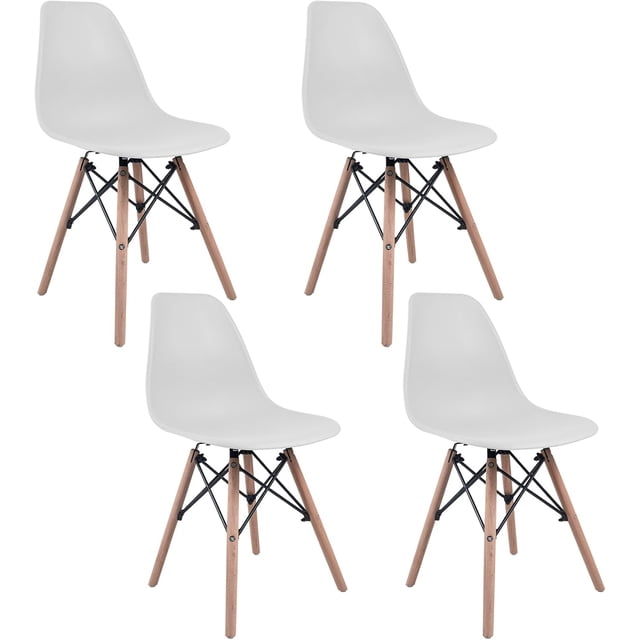 Set De 4 Sillas Blanco Comedor Modernas Minimalistas Cocina Silla Exterior