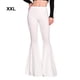 thumbnail image 5 of Minnieouse Pantalones acampanados versátiles de algodón para mujer con pantalones acampanados de cintura alta con ajuste elástico Prendas para la parte inferior del cuerpo blanco XL, 5 of 6
