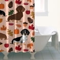 thumbnail image 4 of Fall Dachshund and Pumpkin Shower Curtain 36"x72" ,Bathroom Decorative Shower Curtains Set with 12 Hooks,Modern Waterproof Washable Shower Curtain, 4 of 6