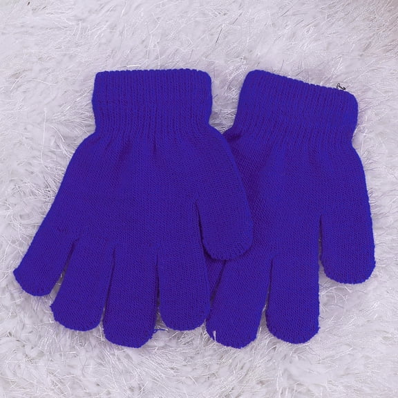Milisten Full Finger Knit Gloves Assorted Colors Unisex Warm for Winter 4Pairs