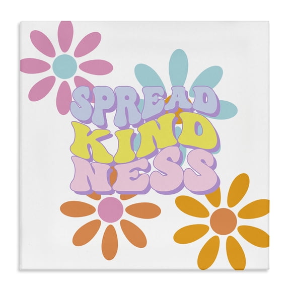 Stupell Industries Eclectic Groovy Spread Kindness Canvas Art, 17 x 17, by Jesse Keith