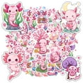 thumbnail image 3 of 35pcs-50pcs Cute Axolotl Sticker Pack Pink Cartoon Stickers for Laptops Suitcase Phone, 3 of 9