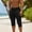 #373-Black, variant on Men's Cotton Linen Cropped Pants Button Zip Fly Drawstring Elastic Waist Casual Trousers White XXL Gifts for Father