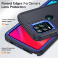 thumbnail image 3 of for Moto G 5G (2023) Case with Kickstand, [10FT Military Drop Protection] Rugged Heavy Duty Hard PC+Soft Silicone Rubber Bumper Hybrid Triple-Layer Case for Motorola Moto G 5G (2023)Darkblue+Royalblue, 3 of 9