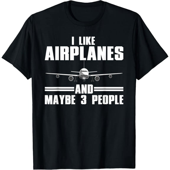 Everyday Cotton Comfort - Funny Airplane Design For Men Women Aviation Aviator Pilot T-Shirt