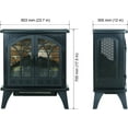 thumbnail image 3 of 23.7Inch 3D Infrared Electric Stove Heater, Free-Standing Infrared Fireplace, LED Light Source, 1500W, 5018BTU, Overheating Protection, Remote, Timer, Black & Wall Tiles Background, 3 of 8