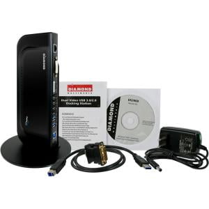 UPC: 0757448024319 | Diamond Multimedia USB 3.0 Ultra Dock Dual Video Universal Docking Station with Gigabit Ethernet  HDMI and DVI Outputs  Black