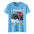 thumbnail image 3 of Hauts pour Filles Décontractés Imprimés Col Rond Manches Courtes T-Shirts Confortables pour Filles Vêtements Décontractés Légers Hauts d'Été pour Enfants, 3 of 5