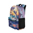 Chririnla Sunset Ocean Dolphins Backpacks for Boys Girls School Bookbag ...