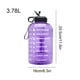 thumbnail image 4 of Naiovety jarro plástico del viaje del marcador de tiempo de la botella de agua del galón de motivación 3.78L Ropa Deportiva, Zapatos Púrpura Naiovety OD019765-05B, 4 of 6